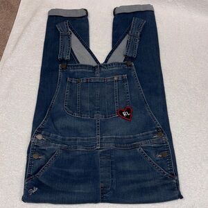 Polo by Ralph Lauren Blue heart logo girls overalls size 16